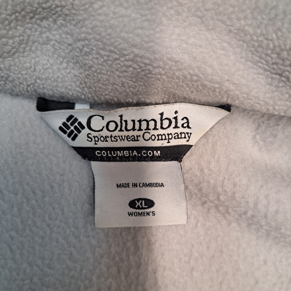 Columbia Womens Gray Fleece Zip Up Jacket Size XL - Picture 9 of 10